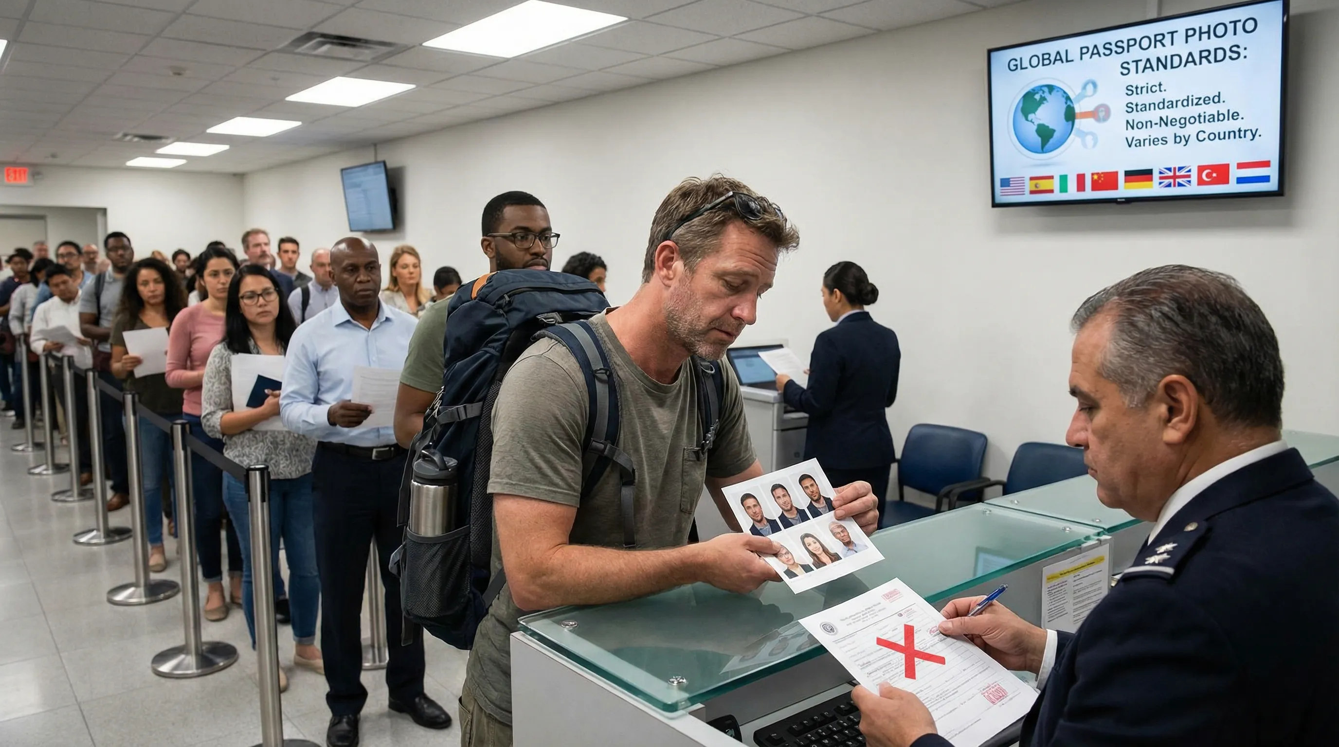 Passport photo requirements and common rejection examples