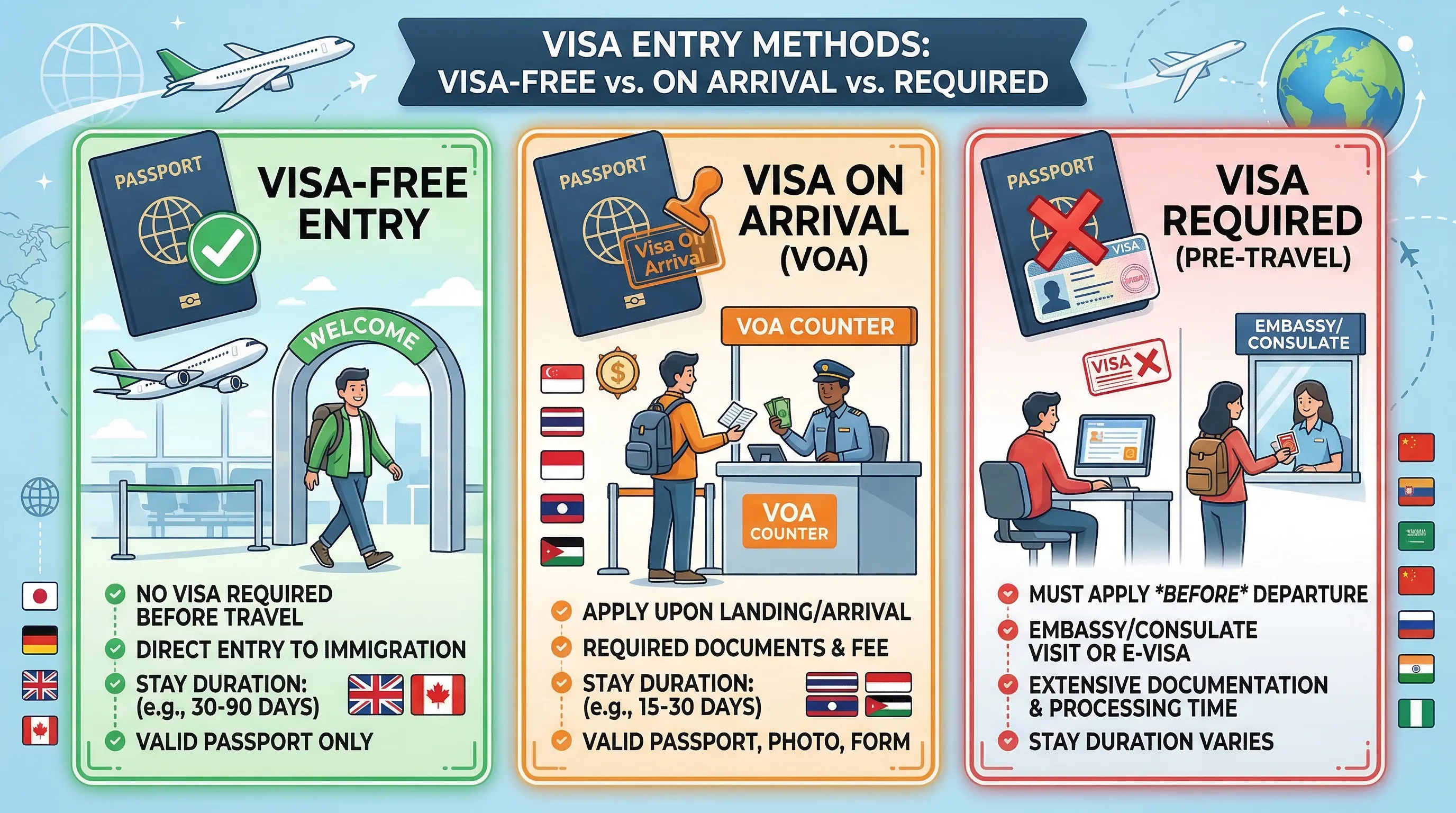 Visa-Free vs Visa on Arrival vs eTA: What You Need to Know